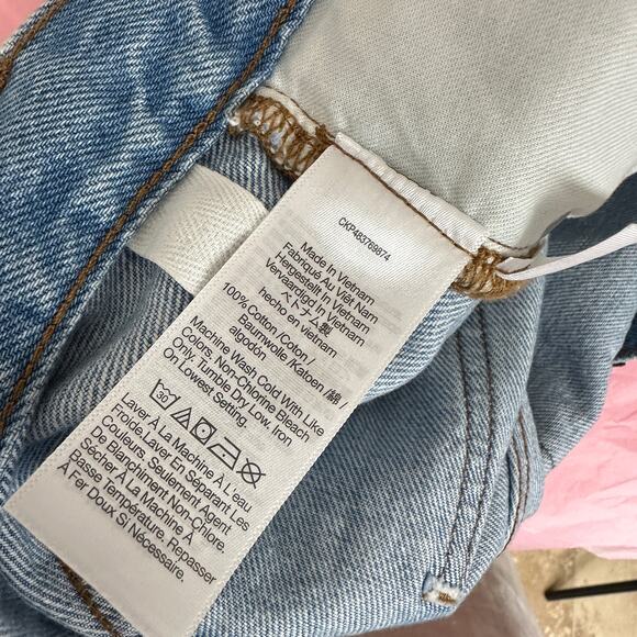 Madewell Low Slung Straight Jeans Sevilla Wash Blue Straight Slouchy US 28 NWT - Picture 12 of 14